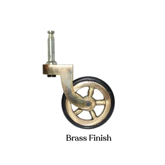 Vintage Antique and Brass Grip Neck Tea Trolley Castors Etsy UK