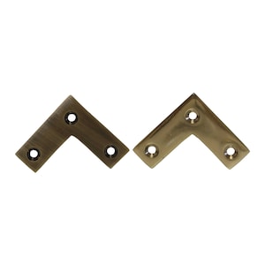Brooks massief messing hoek, messing rand, gouden hardware, vintage retro stijl hoek, decoratieve verfraaiing, frame hoek, boek hoek