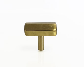 Gela Cabinet Knob, Hexagonal Pull Bar, Kitchen Unit Knob, Wardrobe Door Knob, Modern Solid Brass Pull Bar