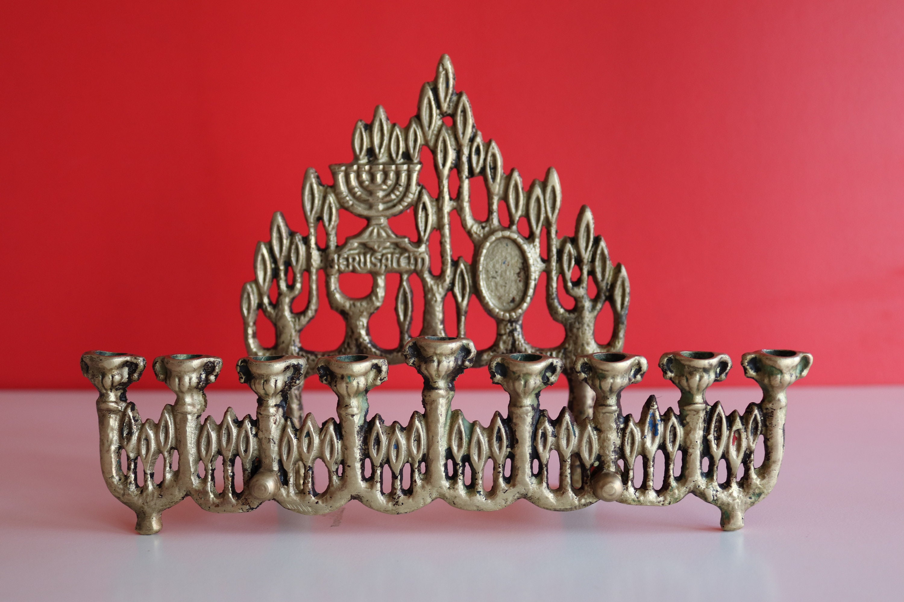 Gran menorah de la década de 1940 Etsy