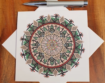 Harmony Hand Drawn Mandala Greetings Card