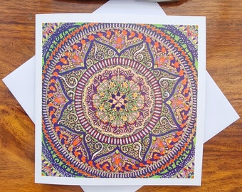 Samadhi Hand Drawn Mandala Greetings Card