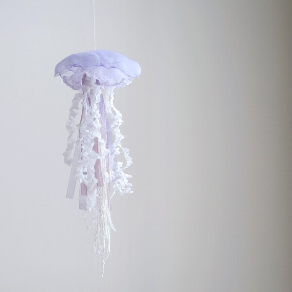 Jellyfish Mobile,[size:S], Purple 1pc , hanging decor, Sea Creatures, home decor, wall decor, jellyfish ornament, nautical nursery, wall art