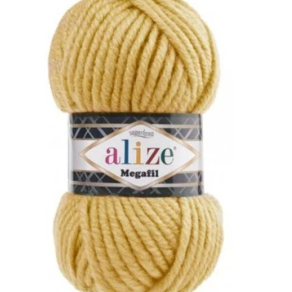 Alize Superlana Megafil Set 5 Skeins x 100 grams Wool Acrylic Yarn Hats Scarves Cardigans Headbands Sweaters Chunky Bunky Wool