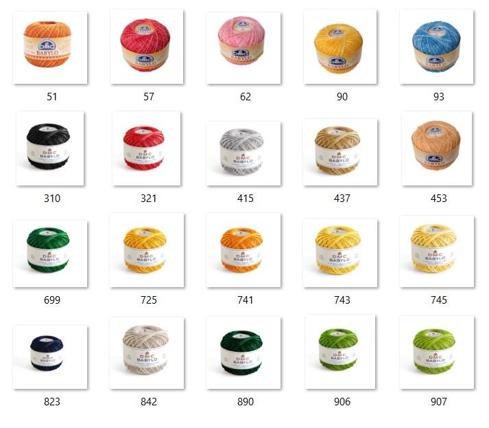 DMC BABYLO Crochet Cotton No.20, Crochet Thread Babylo 20, Babylo Size
