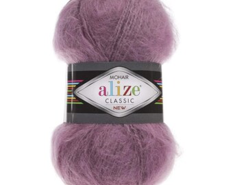 Alize Mohair Classic Wool Yarn, 1 Skein  x 100 grams, Fancy Mohair, Blend Yarn, Knitting Yarn, Winter Yarn, Cozy Mohair Turkish Yarn