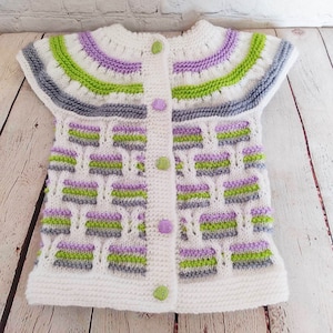 Hand Knitted Baby Vest, Hand Baby Knitwear, Hand Baby Clothing, Hand Knitted Baby Gift, Knitted Vest For Children, Fine baby Knitwear