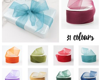 PINK WOVEN EDGE ORGANZA RIBBON 25M REEL WEDDING CRAFT GIFT WRAP CHRISTMAS