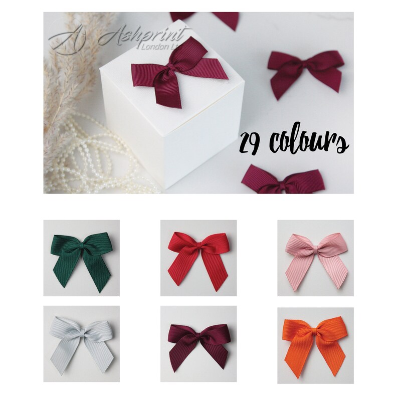 Self Adhesive Grosgrain Ribbon Bows 5cm Wide 12 Pack Etsy UK