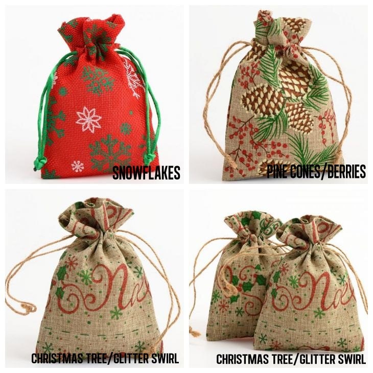 Small Hessian Gift Bag Pack of 10 Fabric Bag Linen Bag Etsy UK