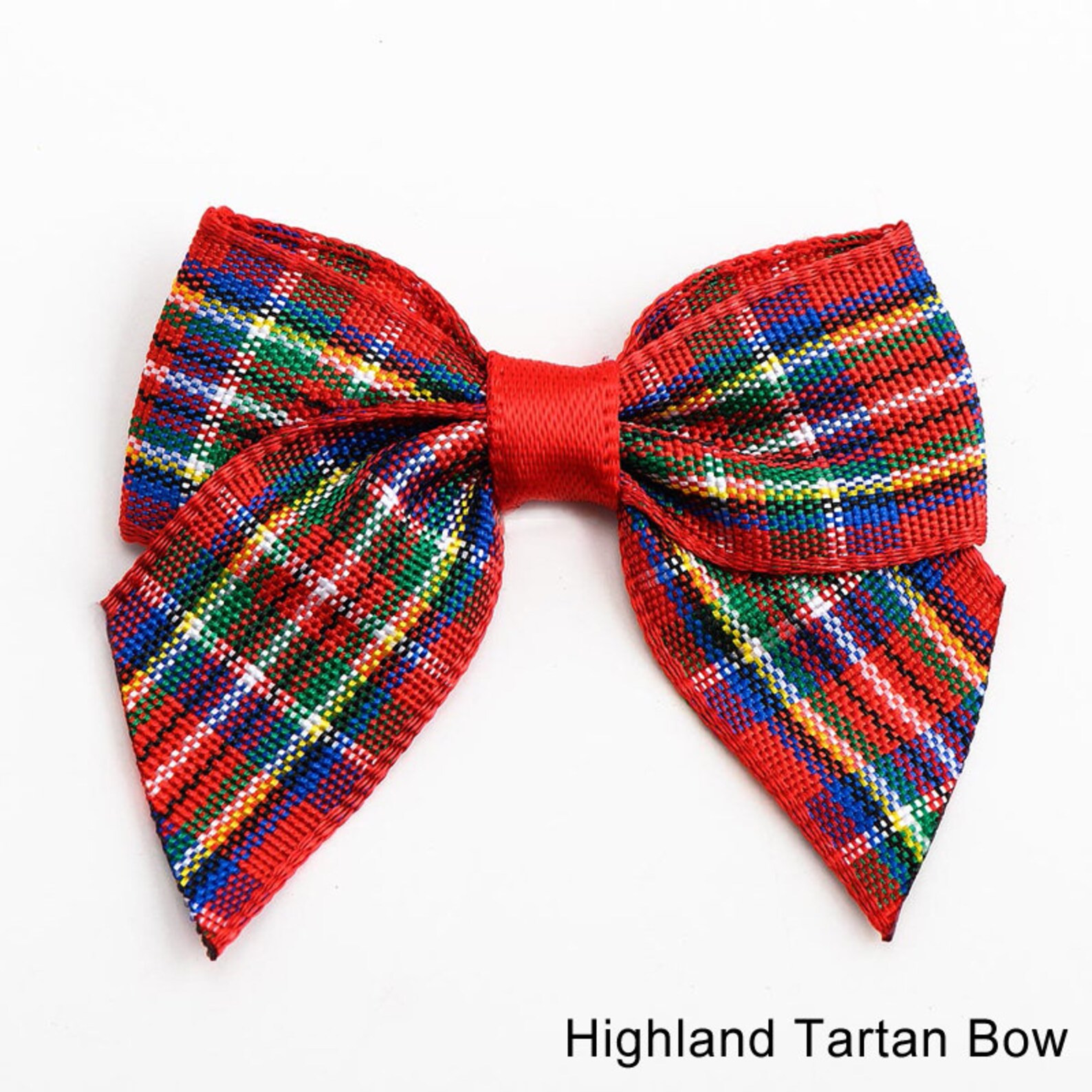 Pre Tied Tartan Ribbon Bows 4cm wide Small Christmas Bows Etsy