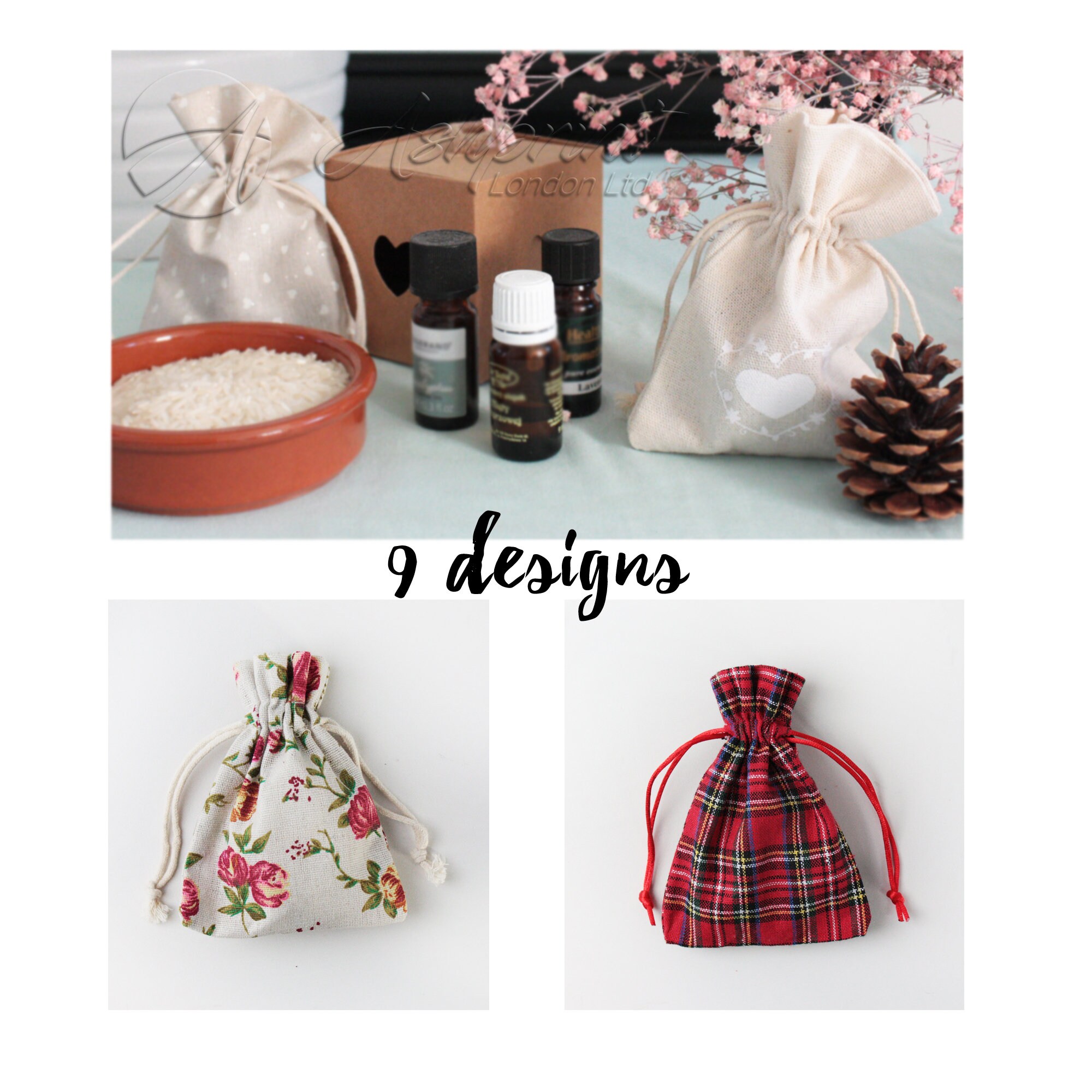 Small Hessian Gift Bag Pack of 10 Fabric Bag Linen Bag Etsy UK