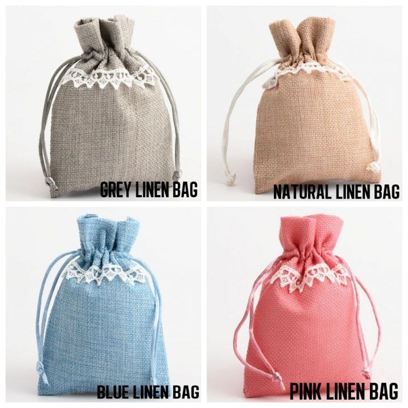 Small Hessian Gift Bag Pack of 10 Fabric Bag Linen Bag Etsy UK