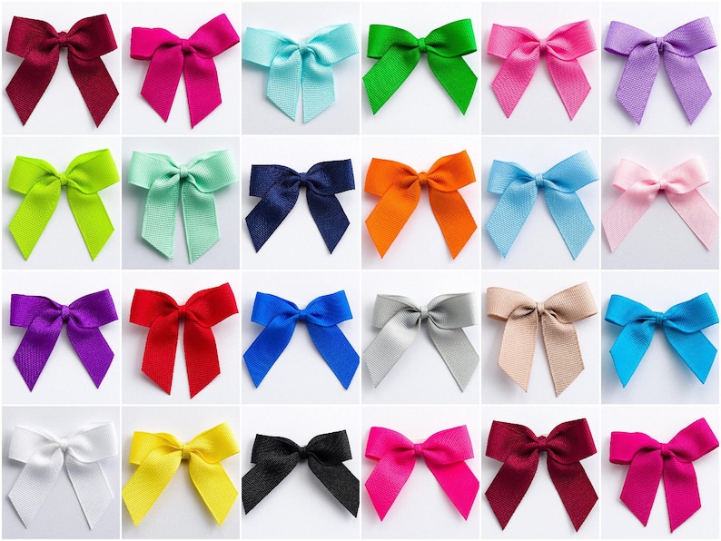 Self Adhesive Grosgrain Ribbon Bows 5cm Wide 12 Pack Etsy UK