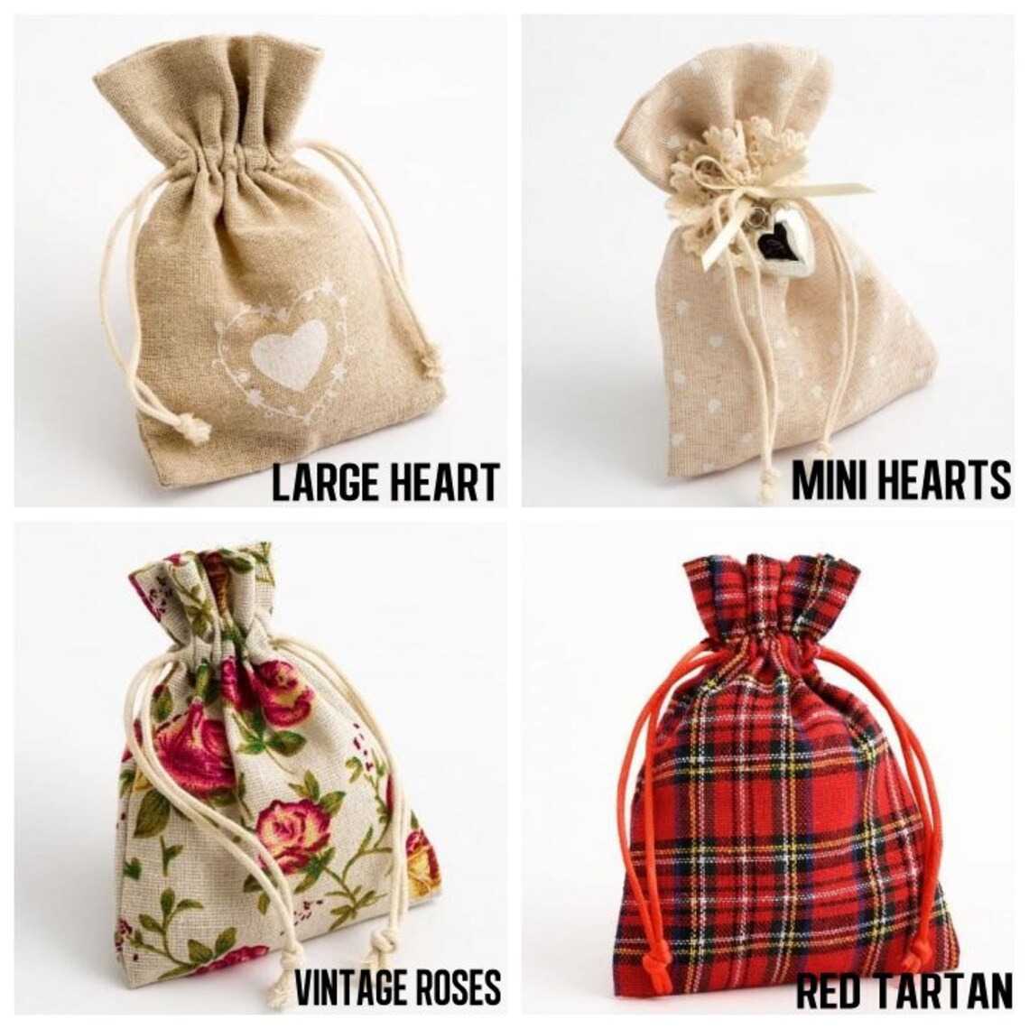 Small Hessian Gift Bag Pack of 10 Fabric Bag Linen Bag Etsy UK