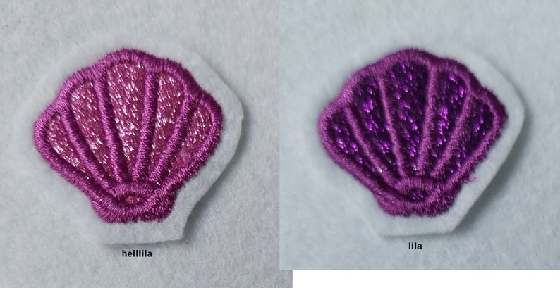 Muschel 3cm, versch. Farben ,Aufnäher Applikation Einschulung Schultüte in 11 Farben wählbar Bild 4
