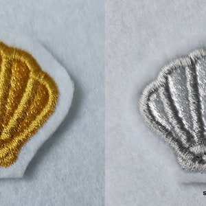 Muschel 3cm, versch. Farben ,Aufnäher Applikation Einschulung Schultüte in 11 Farben wählbar Bild 2