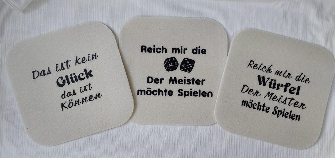 Würfelunterlage, Filzunterlage , Würfelspiel , Schocken Etsy.de