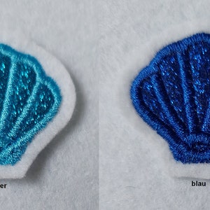 Muschel 3cm, versch. Farben ,Aufnäher Applikation Einschulung Schultüte in 11 Farben wählbar Bild 7