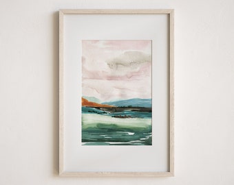 landscape wall art,pastel landscape print,landscape art print,canvas landscape print,vintage landscape print,landscape painting print,canvas