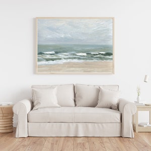 pastel sea print,sea painting print,landscape art,nature wall art,canvas landscape print,landscape painting print, livingroom wall art sea image 2