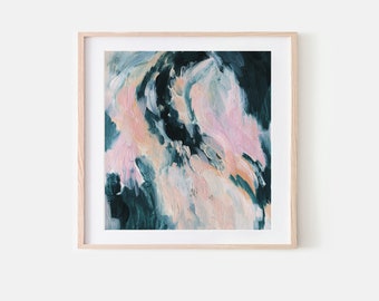wall art abstract,large square print,contemporary art,abstract painting print,wall art prints,abstract art print,blue and pink art,modern