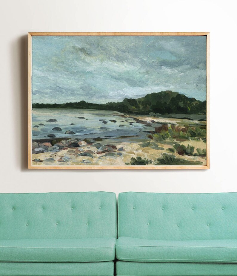 paysage moderne,impression de peinture de paysage,art paysager,impression de nature verte,impression de paysage vintage,impression de peinture de paysage,art sur toile image 1