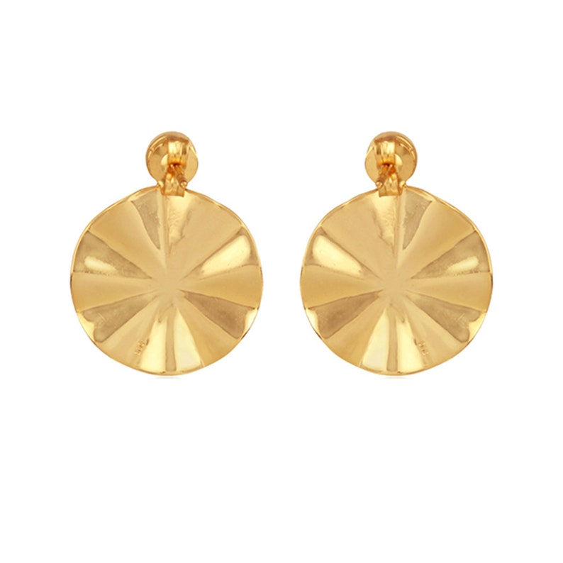 925 Sterling Silver Wavy Disc Pearl Earrings