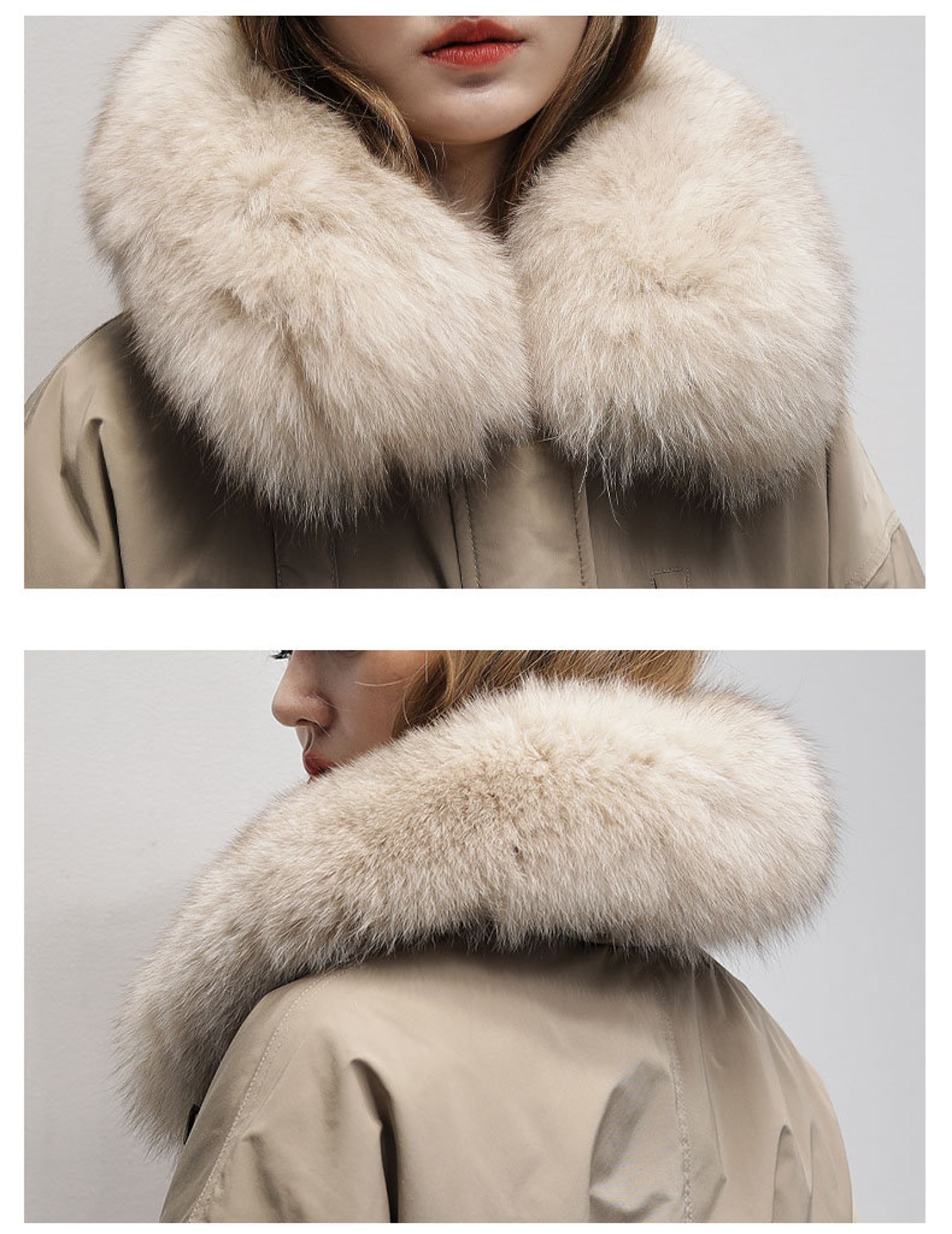 Winter Women's Midlength Down Coat, Loose Down Jackets, Long Down Coat