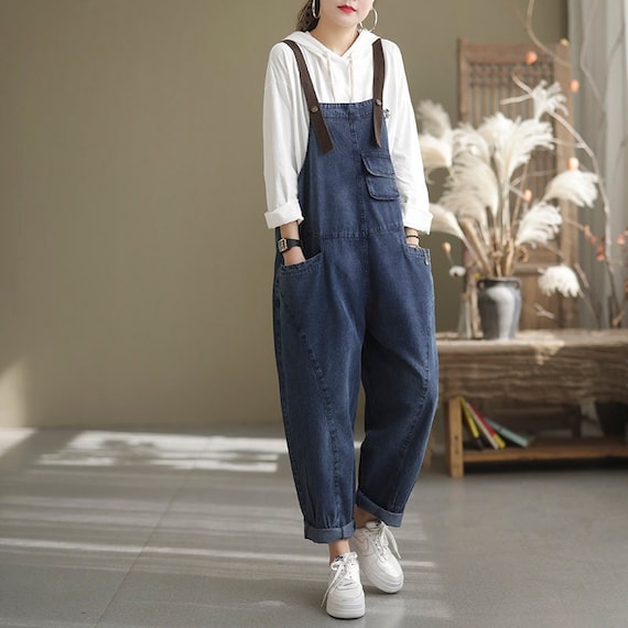 Plus Size Denim Jumpsuit With Round Neck, Lace Up Sleeveless Plus Size  Trousers, Pocket, And Stretch Bodysuit Wholesale Drop 230715 From Bai01,  $29.61 | DHgate.Com