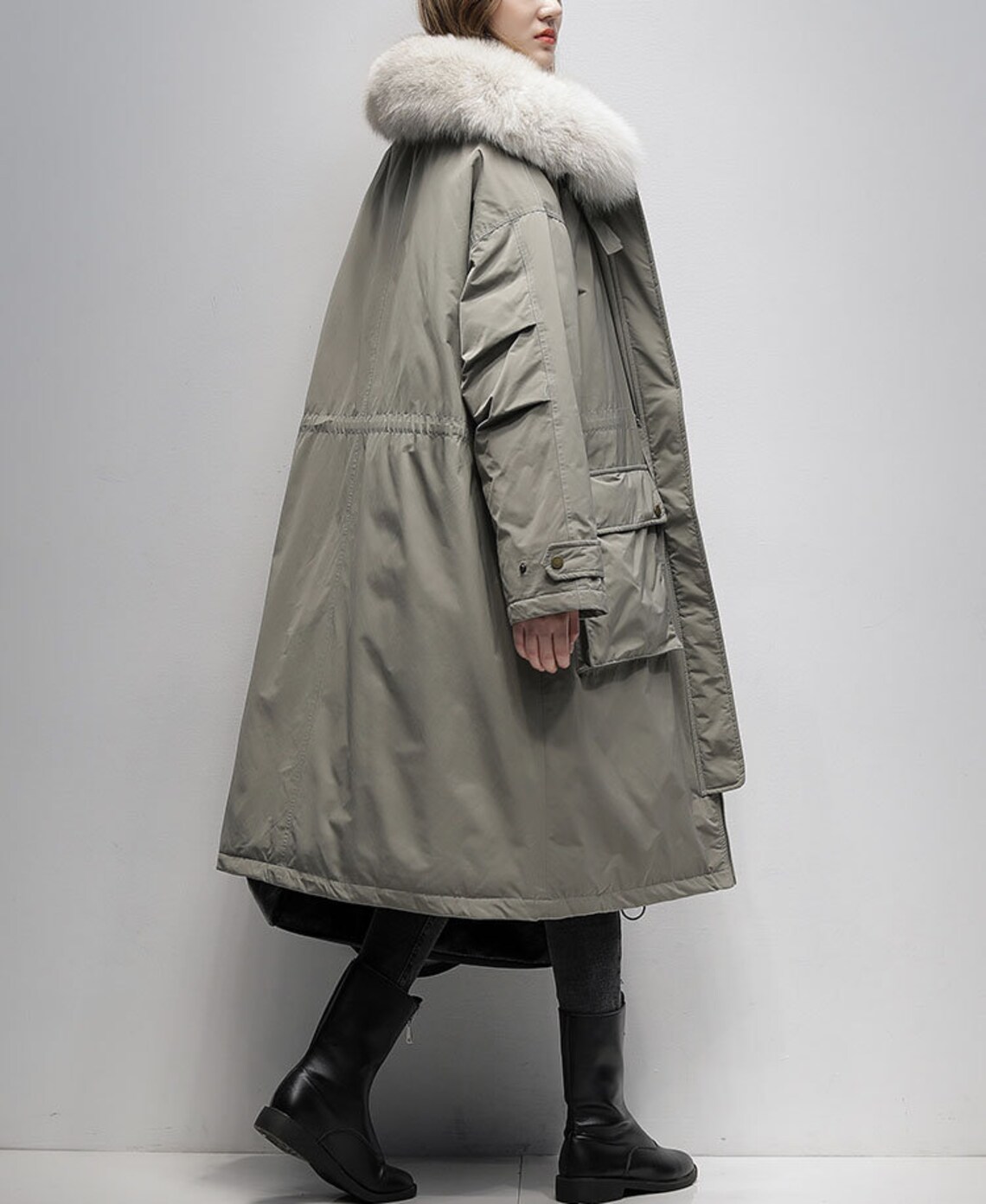 Winter Women's Midlength Down Coat Loose Down Jackets Etsy