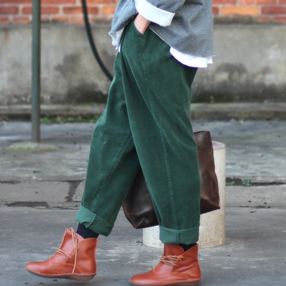 Herfst corduroy broek, herfst en winter dameskleding, grote grote losse broek, raapbroek, harem broek, breedte broek, handgemaakte Herfst corduroy broek, herfst en winter dameskleding, grote grote losse broek, raapbroek, harem broek, breedte broek, handgemaakte