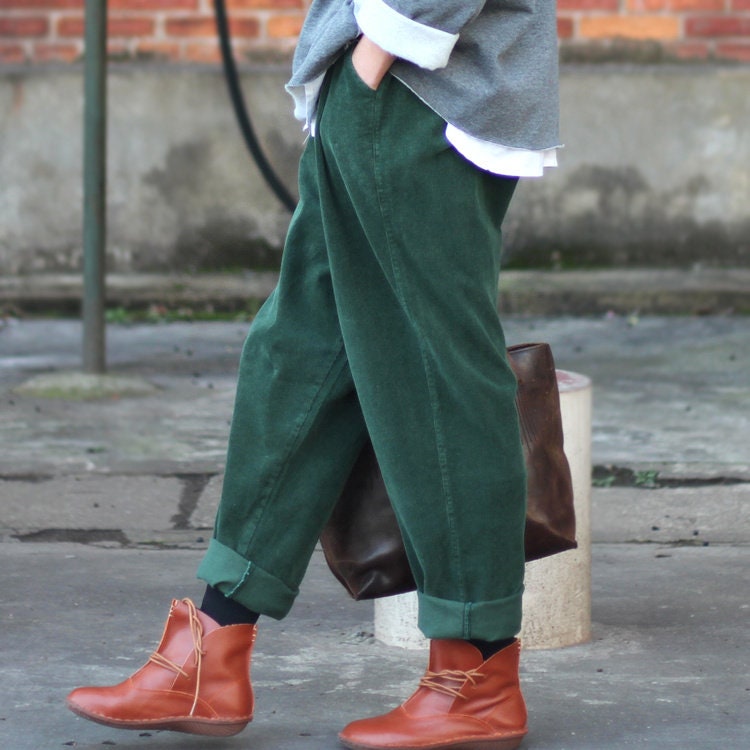 Green Corduroy Pants 