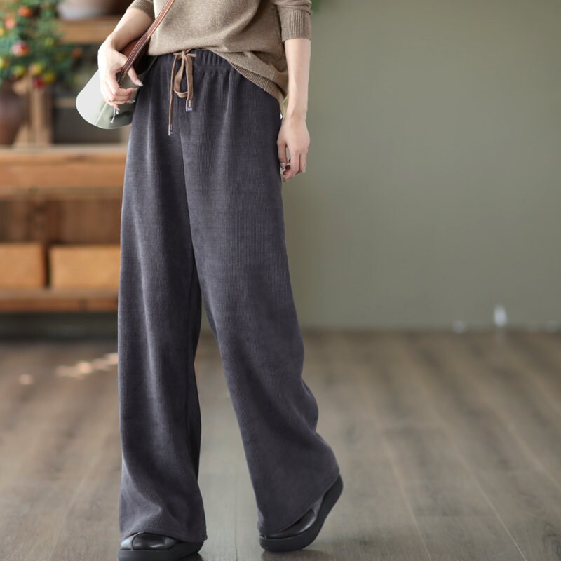 LIDNM MERINO  WOOL BAGGY  チャコール