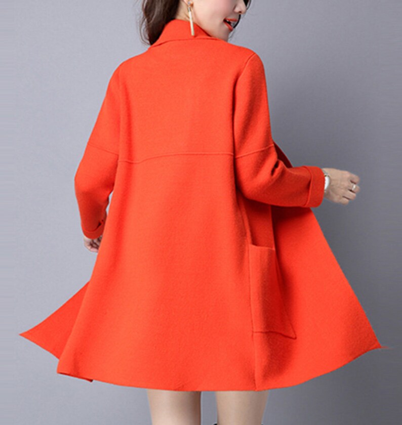 Large Lapel Knit Coat Women's Knit Cardiganwomen's Etsy