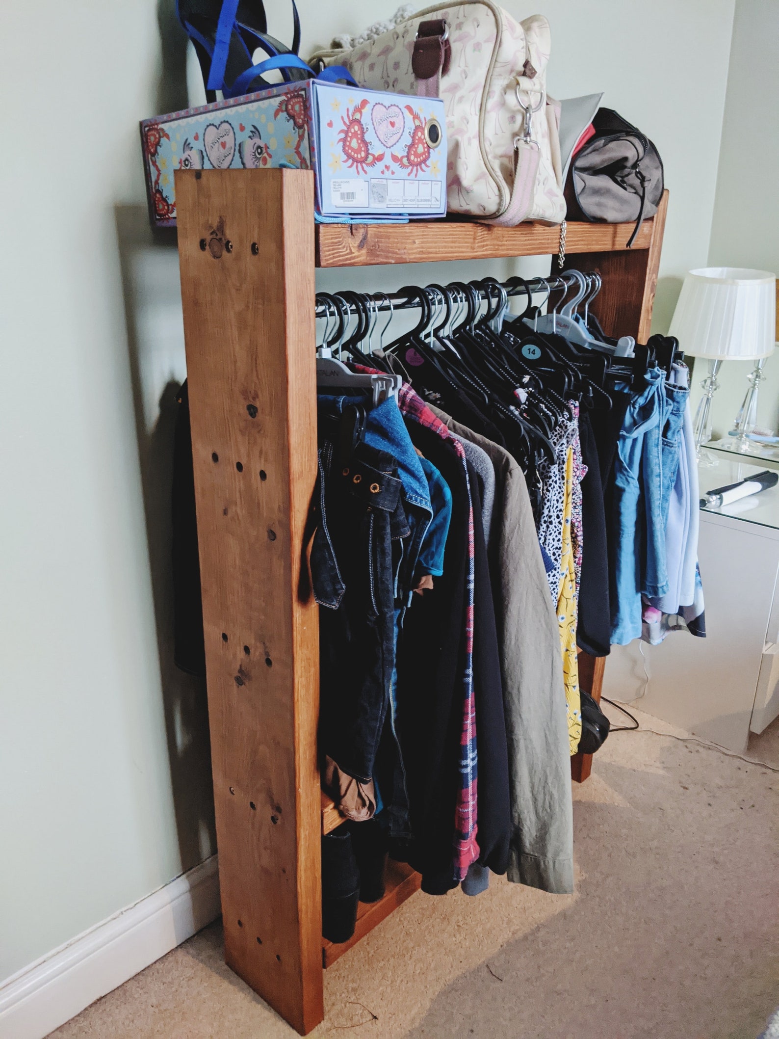 Grueso rústico armario de planta abierta | Etsy