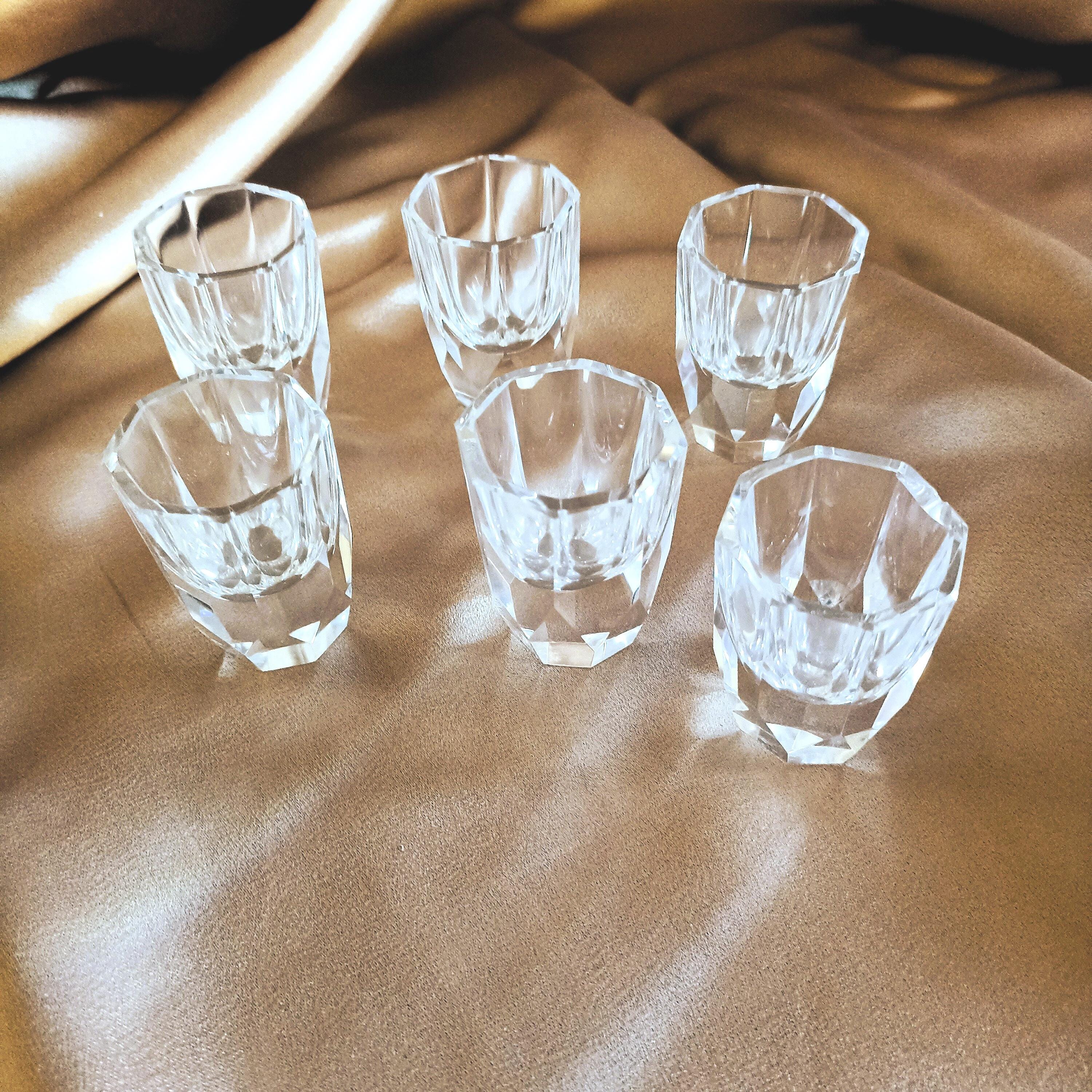 Lot De 8 Verres à Vin En Cristal Moser - Modèle Pope - Art Déco Tchèque ~1925