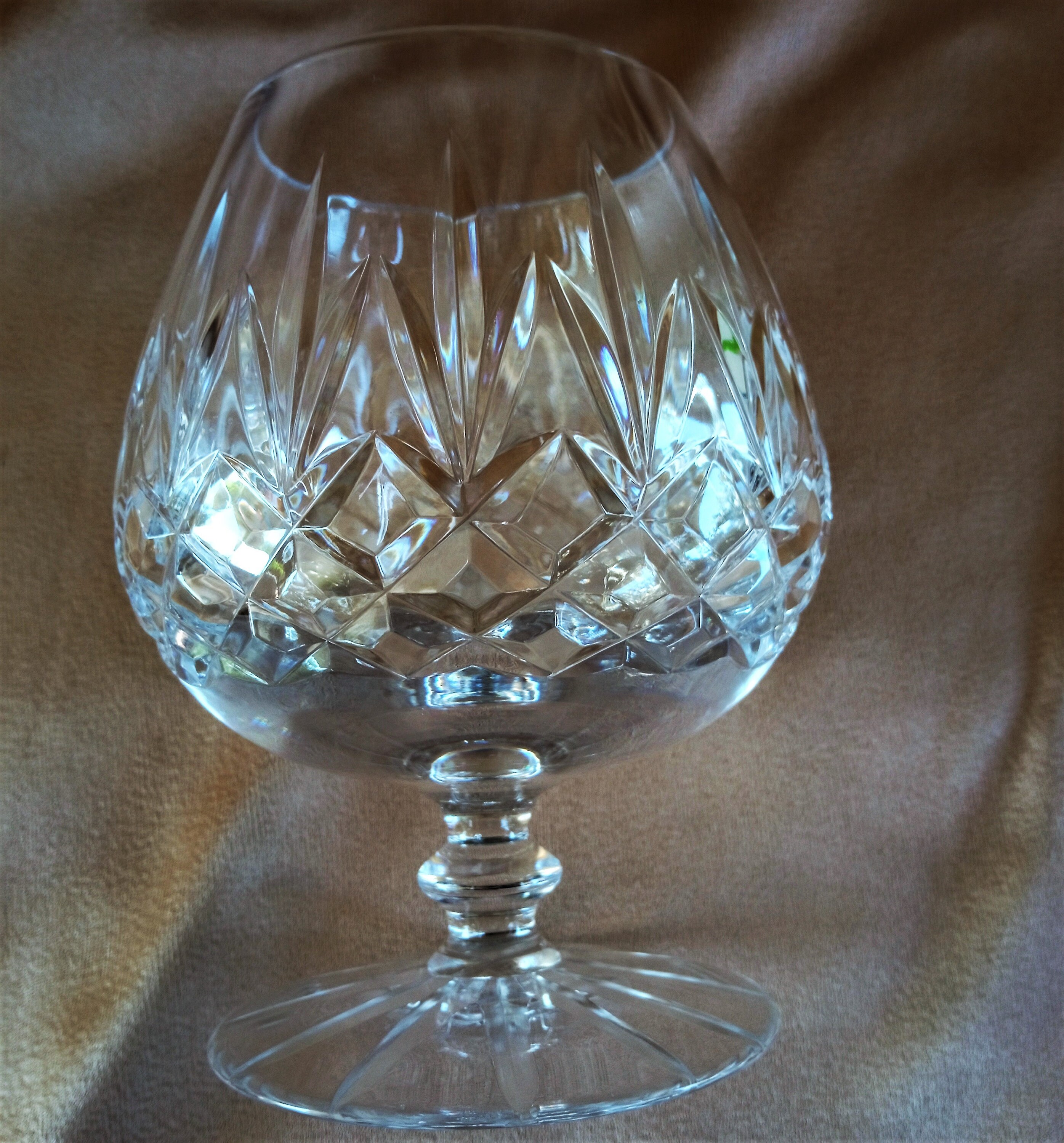 Vintage Pair of Crystal Brandy Glasses Heavy Crystal Cognac Etsy