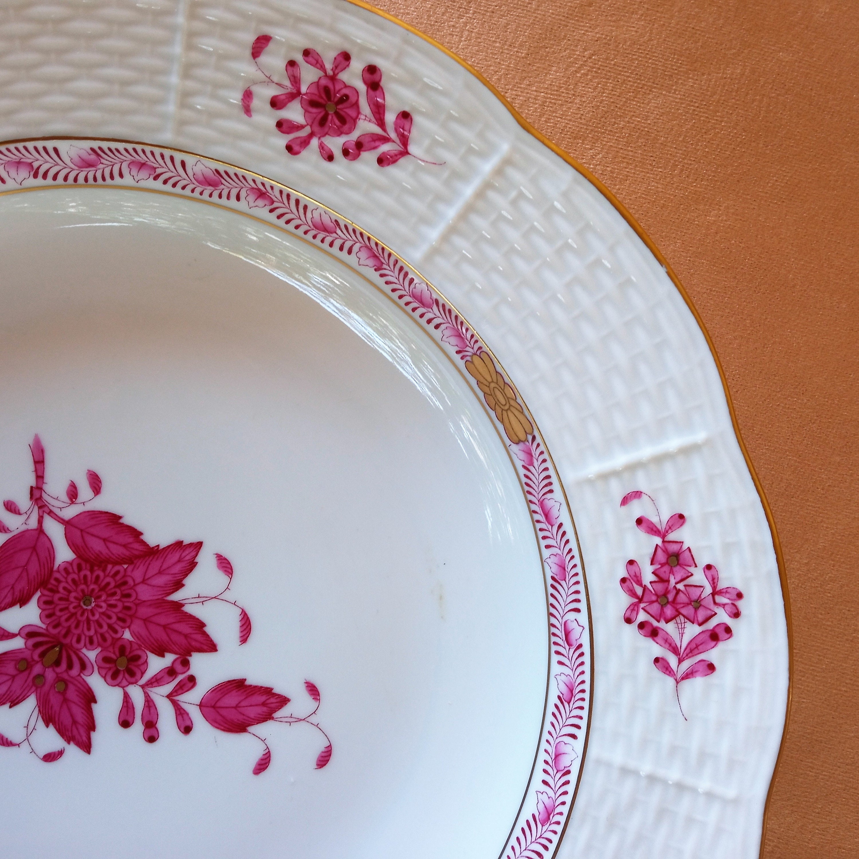 Moule à Beurre En Porcelaine Herend Apponyi Violet Avec Couvercle - 738 AP