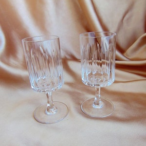 Vintage Crystal Liquer Glasses, Two Vintage JosephineHutte Glasses, Viscount Josair Crystal, Shot Glasses, Antique Cordial Crystal Glasses