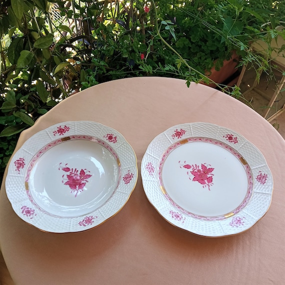 Vintage Herend Porcelain Dishes, 