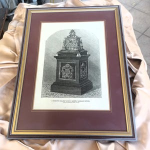 Antique Wood Engraving from the Coronation of Franz Josef, Collectors Gravure, Professional Gift, 19th Century Black and White Gravure
