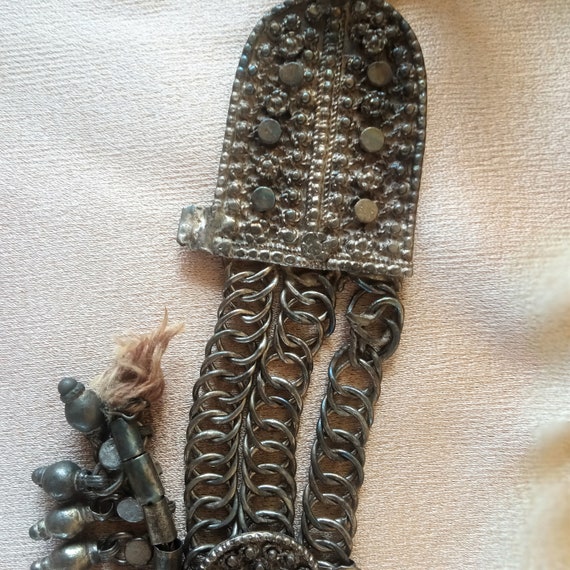 RARE Ethnic Bedouin Yemen Silver Necklace , Silve… - image 7