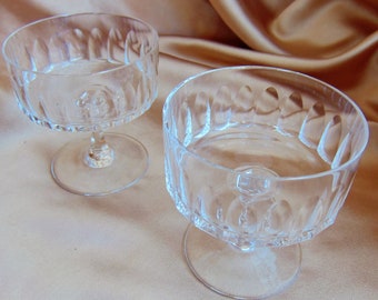 JosephineHutte Vintage Crystal Old Fashioned Champagne Glasses, Crystal Hollow Stem Glasses, Viscount Josair Crystal, Cocktail Crystal Glass