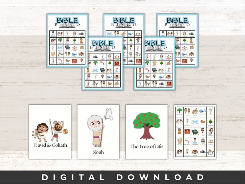 Bible Bingo | Bible Bingo Cards | Bible Story Bingo | Preschool Bible ...