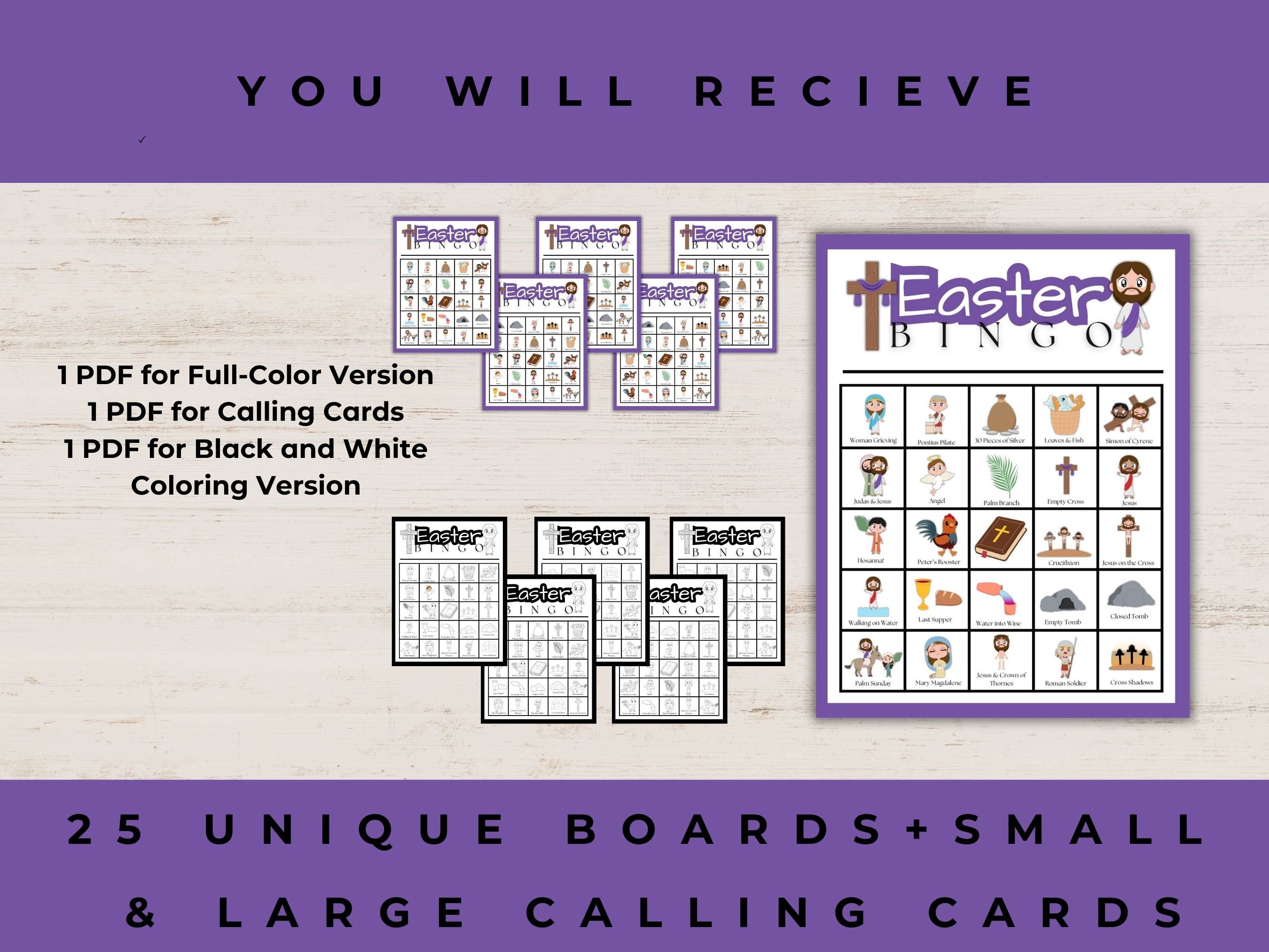 Easter Bingo | Easter Printable Bingo | Religious Easter Bingo ...