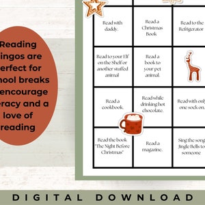 Christmas Reading Bingo Preschool Reading Challenge image 3