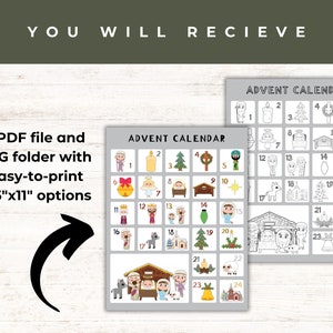 Printable Advent Calendar Coloring Advent Calendar Christmas