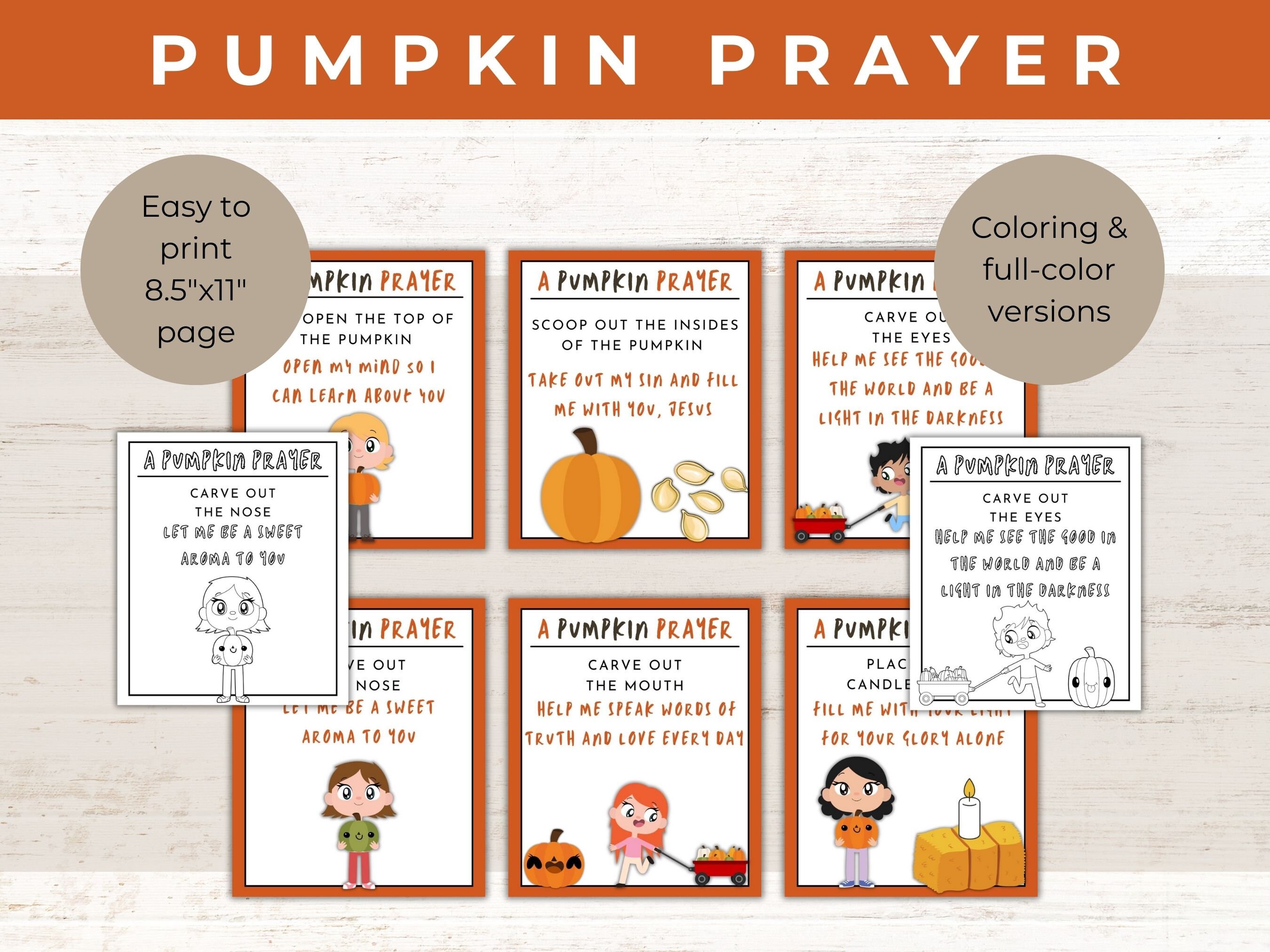 Pumpkin Prayer Pumpkin Prayer Coloring Pumpkin Carving Religious Halloween Christian Pumpkin