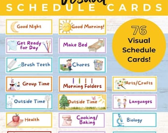Visual Schedule Cards for Kids: Daily Routine Chart (PDF Download)
